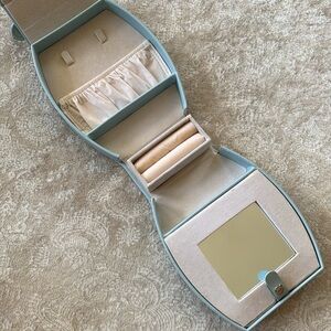 PreZerve Jewelry Storage Travel Case Tarnish Control Light Blue Organizer Cruise